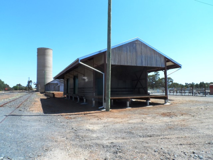 Wycheproof Station goods shed