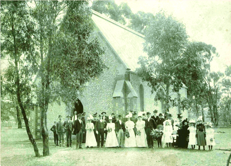 1899 Cockburn Edelsten wedding at Carapooee Church