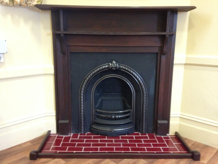 Renovated fireplace in the Supper Room